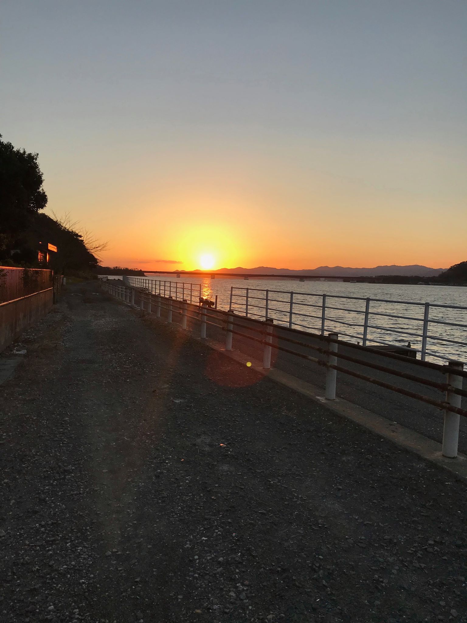 浜名湖の夕日
